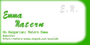 emma matern business card